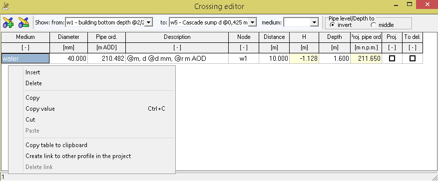 Crossings editor